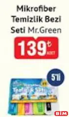 MR. GREEN MİKROFİBER TEMİZLİK BEZİ SETİ 5'Lİ